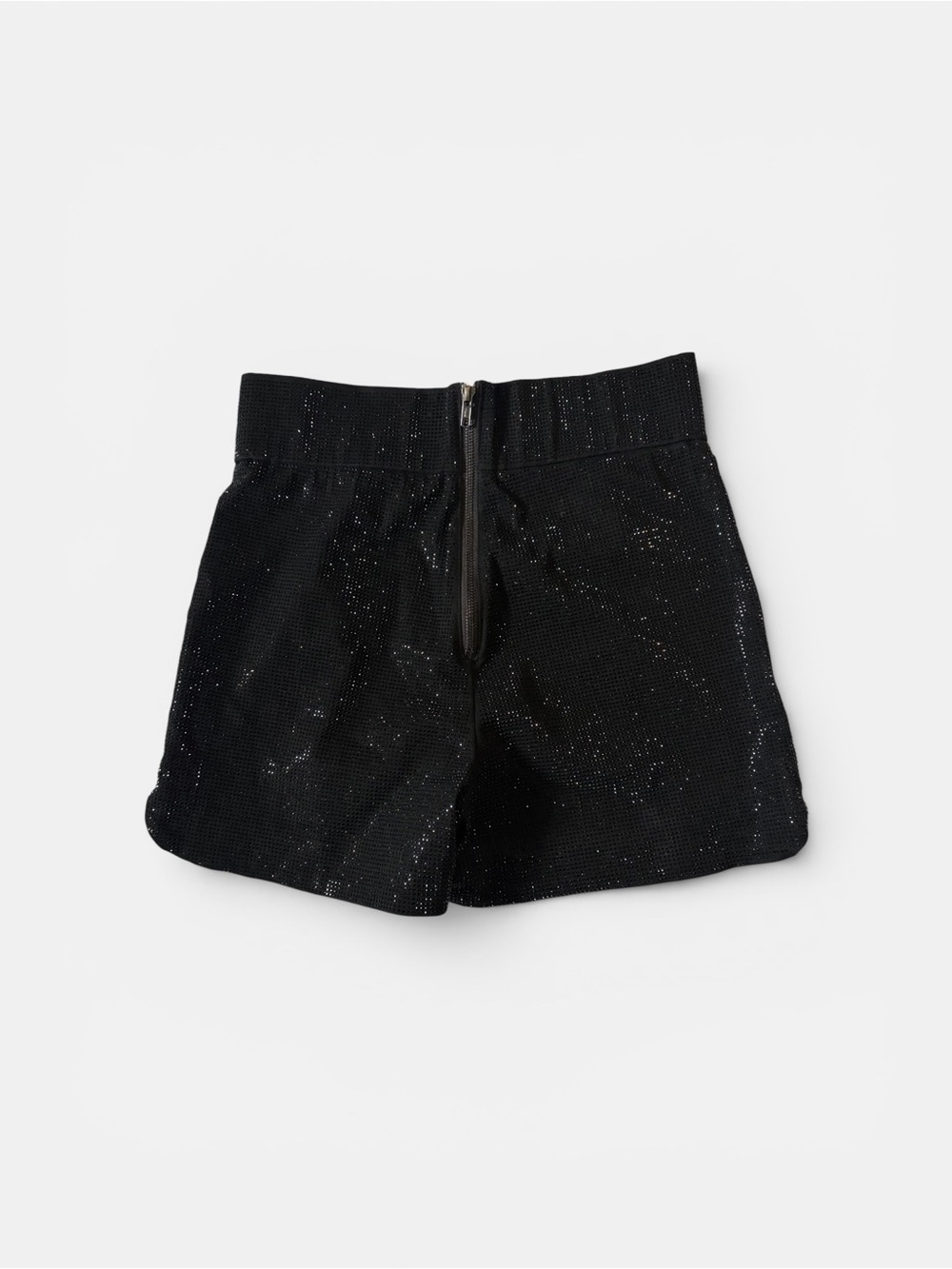 AKIRA Black Embellished Studs Sparkle High-Waist Shorts NWT Womens Large - Picture 2 of 8